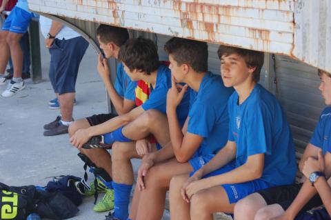 Banquillo del CD Conxo en un encuentro de esta temporada en A Merced